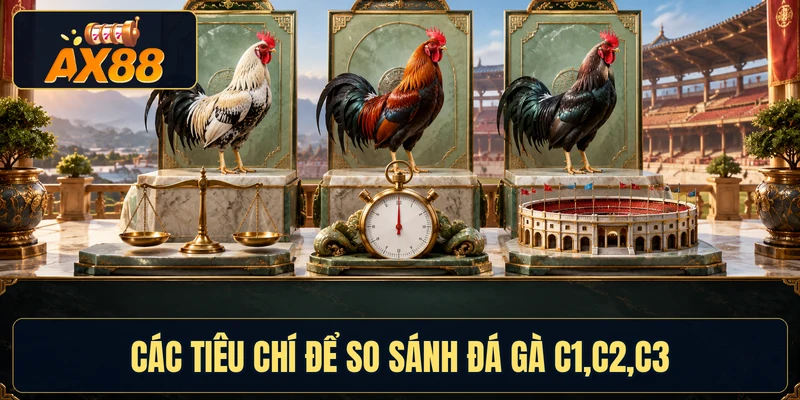 Các tiêu chí để so sánh đá gà C1,C2,C3